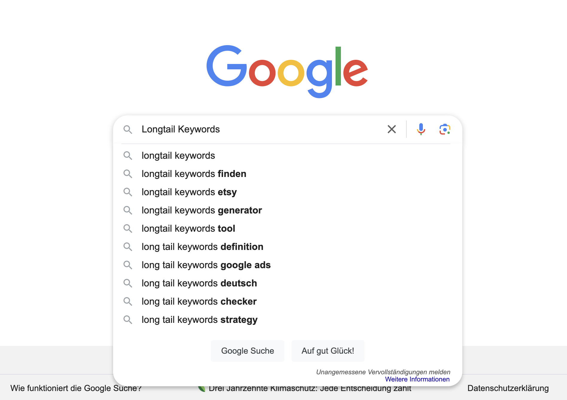 Longtail Keywords